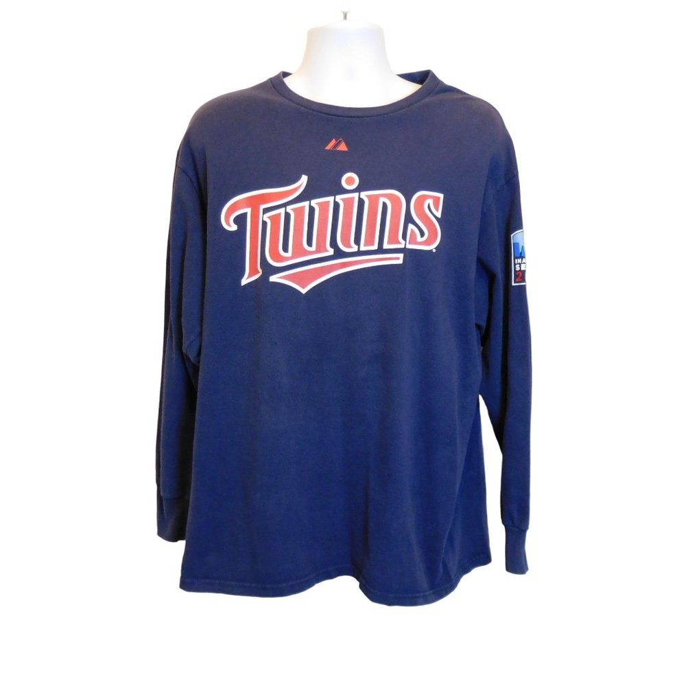 Minnesota Twins Mauer 7 Inaugural Season 2010 Long Sleeve Shirt Sz. XL Majestic